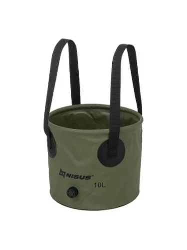 Ведро складное NISUS ПВХ 10л  brand: NISUS, tsvet: Олива, width_mm_2: 230, dlina_mm: 230, ves_kg_1: 0.285, vysota_mm: 40