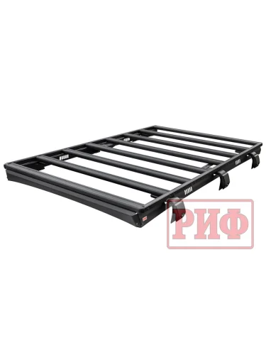 Багажник экспедиционный (платформа) алюминиевый РИФ 1250x2080 мм для Nissan Patrol Y61 2004+ (с крепежом)  brand: РИФ, width_mm_2: 400, dlina_mm: 2100, ves_kg_1: 41, material: Алюминий, vysota_mm: 120