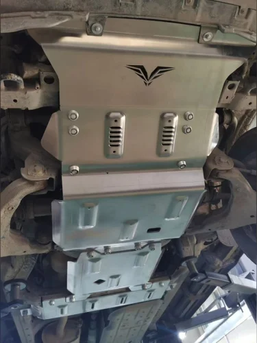 Защита Falcon радиатора, картера, РК, КПП для GWM Haval H9 (2015-2023), алюминий. 8 мм  brand: Falcon, width_mm_2: 150, dlina_mm: 740, ves_kg_1: 32, vysota_mm: 1220