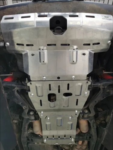 Защита Falcon радиатора, картера, РК, КПП для Land Rover Discovery 4 2009-2016, алюминий. 8 мм  brand: Falcon, width_mm_2: 150, dlina_mm: 740, ves_kg_1: 29, vysota_mm: 1220