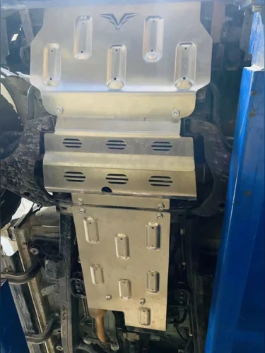 Защита Falcon радиатора, картера, РК, КПП для Mitsubishi Pajero Sport 2021-2023, алюминий. 8 мм  brand: Falcon, width_mm_2: 150, dlina_mm: 740, ves_kg_1: 32, vysota_mm: 1220