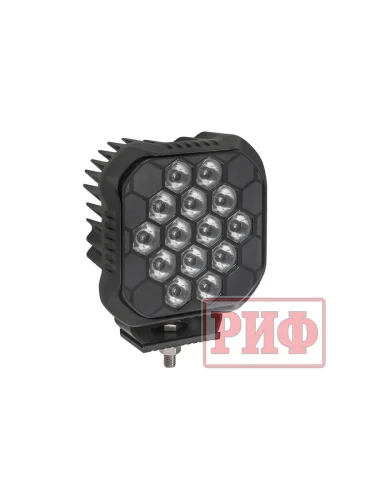 Светодиодная фара дальнего света РИФ 112x112x50 мм 90W LED  brand: РИФ, tip_fary: Дальний свет, width_mm_2: 70, dlina_mm: 70, ves_kg_1: 0.75, form_faktor: Квадрат, primenyaemost: Универсальная, vysota_mm: 170, power_w: 90, moshchnost_vt: 90