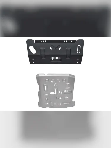 Защита Falcon радиатора, картера, РК, КПП для Toyota Land Cruiser 70 (дизель 2.8T4.5T (2016-2023), со штатной лебедкой), алюм. 8 мм  brand: Falcon