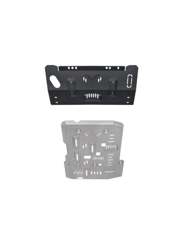 Защита Falcon радиатора, картера, РК, КПП для Toyota Land Cruiser 70 (бензин 4.0L (2015+) со штатной лебедкой), алюминий. 8 мм  brand: Falcon