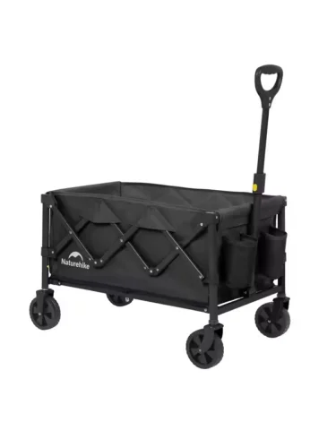 Тележка туристическая Naturehike Light 80х43х90 см, 110 л, черная  brand: Naturehike, tsvet: Черный, maksimalnaya_nagruzka_kg: 100, width_mm_2: 360, dlina_mm: 390, ves_kg_1: 6, material: Сталь, vysota_mm: 460