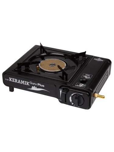 Плита газовая TOURIST KERAMIK GURU PLUS, портативная, керамическая, с переходником, в кейсе (уценка)  brand: TOURIST