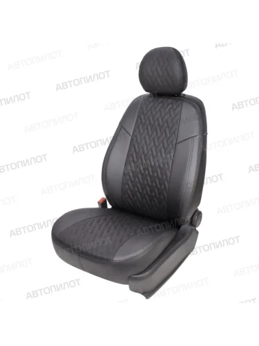 Комплект чехлов сидений (экокожа) Автопилот Nappa (черный) Hyundai Tucson  JM (2004-2010), KIA Sportage  2 JE,KM (2004-2008)