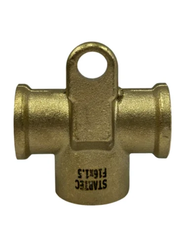 Соединитель переходник М16хМ16хМ16 тройник латунь с ухом STARTEC