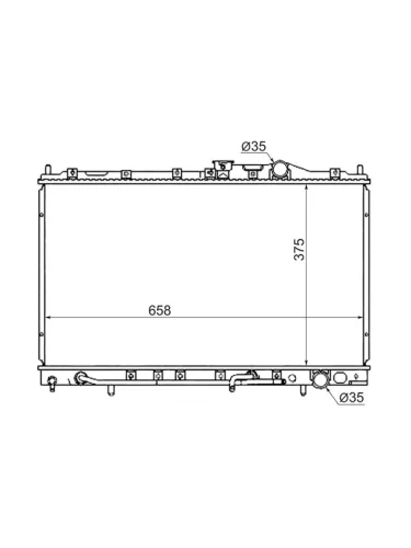 Радиатор основной на автомат для MITSUBISHI COLT, LANCER, MIRAGE, LIBERO 91-95