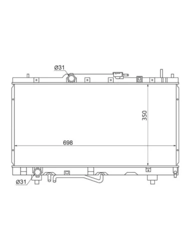 Радиатор основной ДВС 7A-FE для TOYOTA PREMIO,CARINA, CALDINA
