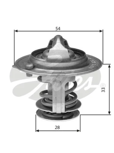 Термостат HYUNDAI Accent (03-) Getz (02-) Elantra (00-) Sonata EF (05-) Santa Fe (09-) GATES