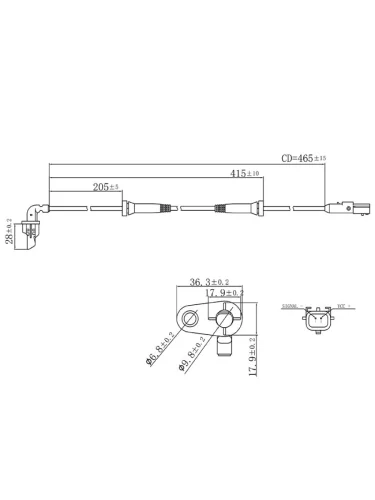 Датчик ABS RR LADA XRAY 15- RH