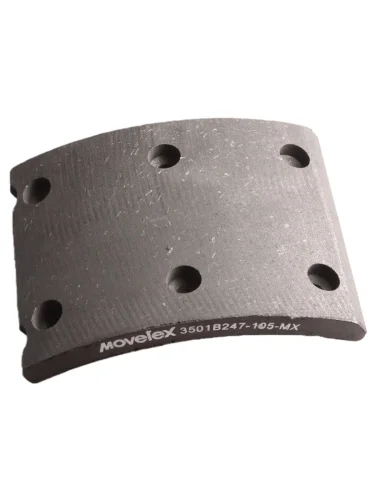 Накладка тормозной колодки JAC N120 (20-) КАМАЗ Компас-12 передней (1шт.) MOVELEX