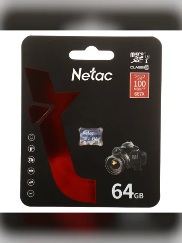 Карта памяти 64GB MicroSD class 10 NETAC