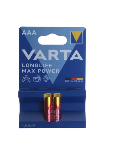 Батарейка AAA LR03 1.5V блистер 2шт. Alkaline Longlife Max Power VARTA