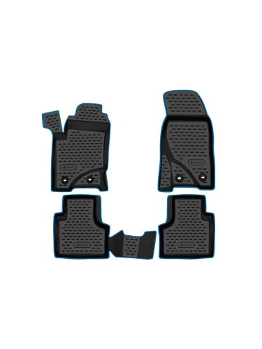 Коврики в салон CHEVROLET NIVA 2009-2020 LADA NIVA I Travel 2020- внед. 4 шт. (синий кант полиуретан) Шевроле Нива