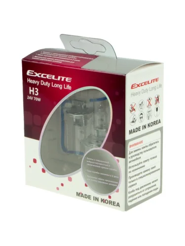 Лампа 24V H3 70W PK22s Heavy Duty Long Life EXCELITE