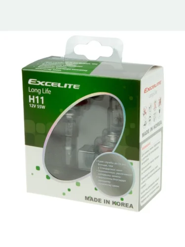 Лампа 12V H11 55W PGJ19-2 до 3200K (2шт.) Long Life EXCELITE