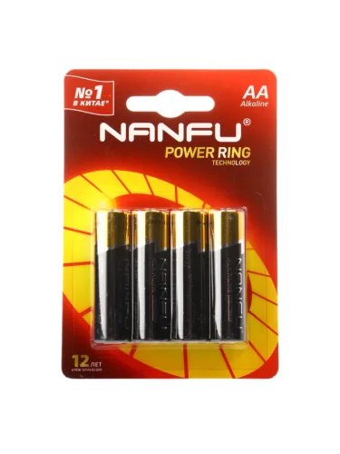 Батарейка AA LR6 1.5V блистер 4шт. Alkaline NANFU