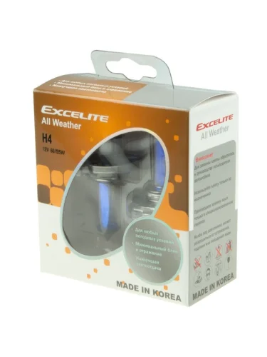Лампа 12V H4 6055W P43 до 3100K (2шт.) All Weather EXCELITE