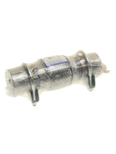 Гофра глушителя 51x100х200 с трубами в 3-ой оплетке innerbraid c хомутами TRANSMASTER