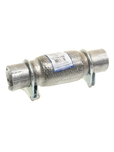 Гофра глушителя 55x150х250 с трубами в 3-ой оплетке innerbraid c хомутами TRANSMASTER