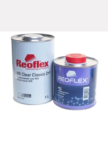 Лак акриловый 2К MS 1л с отвердителем MS 0.5л REOFLEX