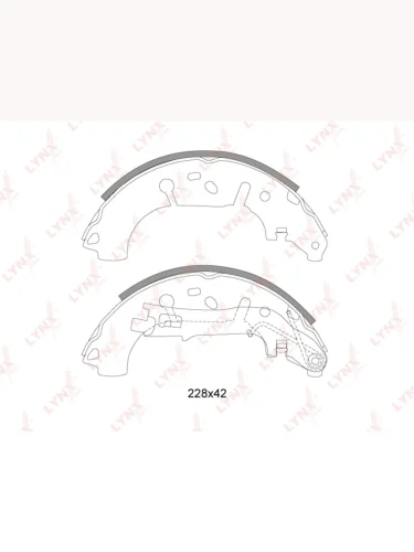 Колодки тормозные PEUGEOT Bipper (08-) CITROEN Nemo (08-) задние барабанные (4шт.) LYNX
