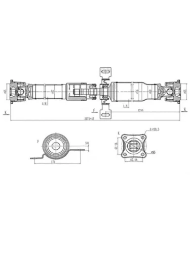 Вал карданный на механику для RENAULT DUSTER 10- KAPTUR 16-