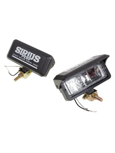 Фара противотуманная 12V 164х70мм с крышкой белая комплект SIRIUS