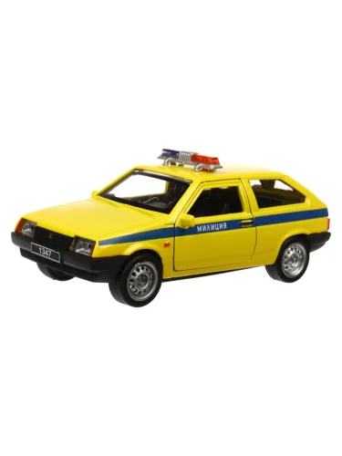 Модель мотоцикла LADA-2108 СПУТНИК (полиция) металлическая (свет звук) ТЕХНОПАРК