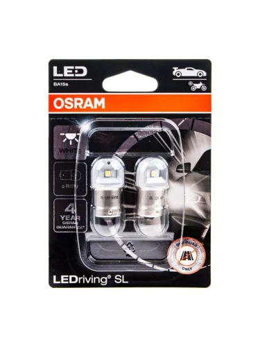 Лампа светодиодная 12V R5W BA15s 6000K (2шт.) LED White OSRAM