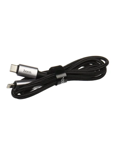 Кабель iPhone (5-)-USB Type C 3A 1.2м черный HOCO