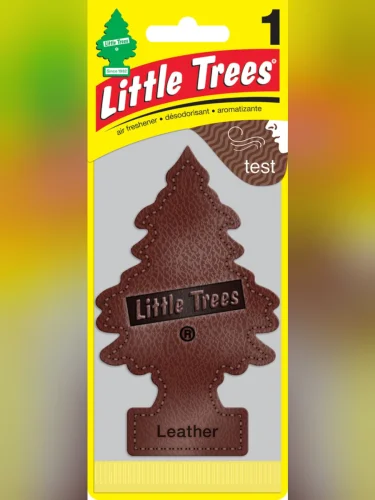 Ароматизатор подвесной пластина (кожа и дерево) Елочка CAR FRESHNER
