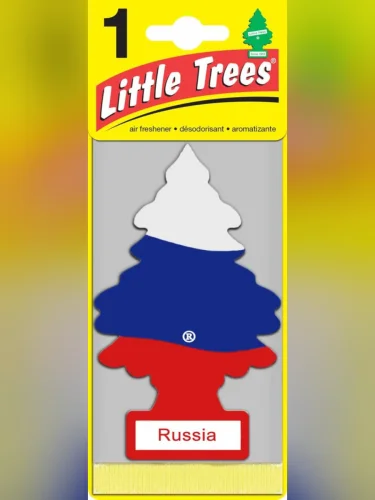 Ароматизатор подвесной пластина (ваниль) российский флаг Елочка CAR FRESHNER