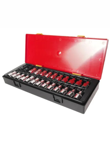 Набор бит-головок 12 HEX H4-H14, TORX T20-T60,SPLINE M5-M12 25 предметов JTC