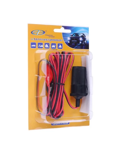 Удлинитель прикуривателя 12V клеммы-гнездо 3м. АЭНК