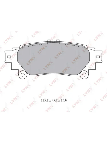 Колодки тормозные TOYOTA Highlander (13-) задние (4шт.) LYNX