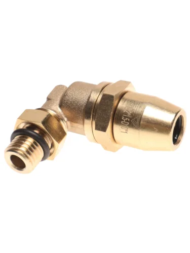 Соединитель трубки ПВХ,полиамид d=10мм (наружная резьба) М12х1.5 угольник латунь SEVEN TRUCKS