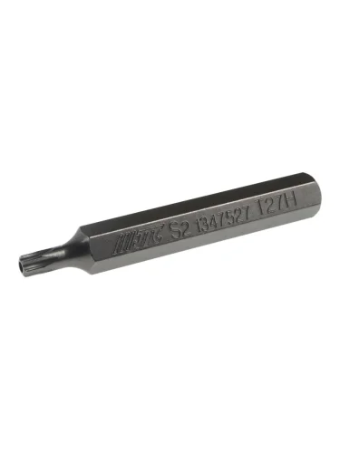 Бита TORX Т27Hх75мм 10мм удлиненная S2 JTC