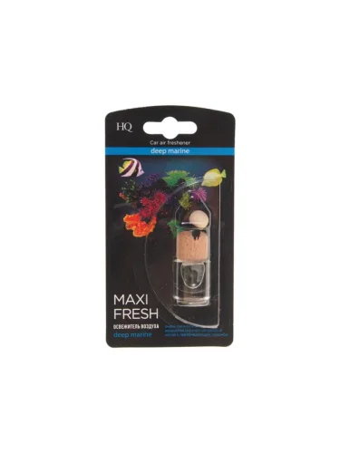Ароматизатор подвесной жидкостный (deep marine) с деревянной крышкой 5мл MAXI FRESH