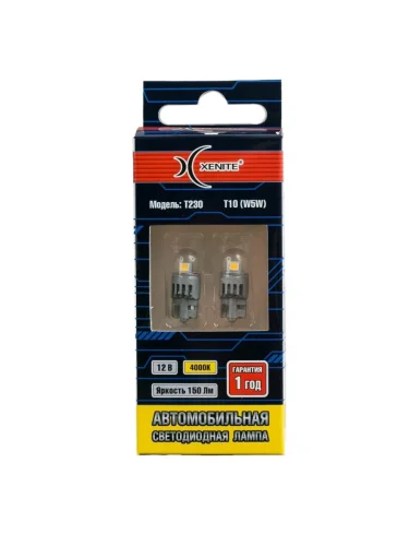 Лампа светодиодная 12V W5W W2.1x9.5d блистер (2шт.) XENITE