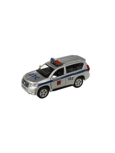 Модель автомобиля TOYOTA PRADO (полиция) металлическая (свет, звук) ТЕХНОПАРК