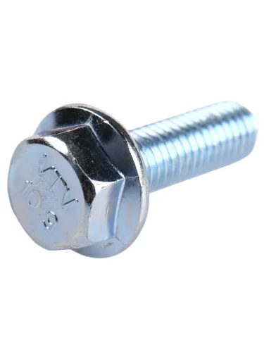 Болт М8х1.25х25 с шестигранной головкой, фланцем и насечками, к.п. 10.9, оцинкованная сталь