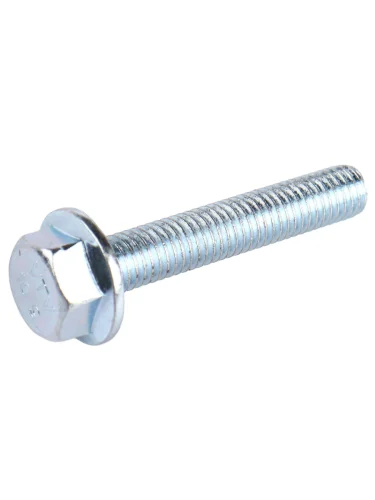Болт М8х1.25х45 с шестигранной головкой, фланцем и насечками, к.п. 10.9, оцинкованная сталь