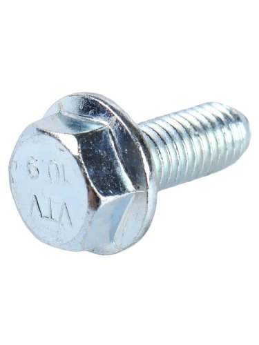 Болт М8х1.25х20 с шестигранной головкой, фланцем и насечками, к.п. 10.9, оцинкованная сталь