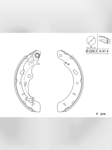 Колодки тормозные барабанные Ford Focus 10-19