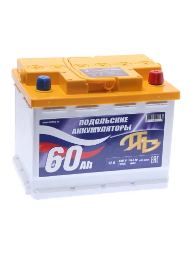 Аккумулятор ПОДОЛЬСК 60Ач обратная полярность