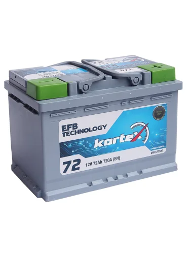 Аккумулятор KORTEX EFB 72Ач обратная полярность