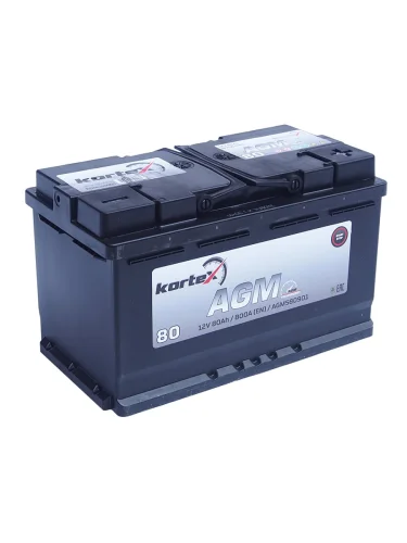 Аккумулятор KORTEX AGM 80Ач обратная полярность